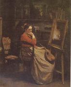 Jean Baptiste Camille  Corot, The Studio (mk09)
